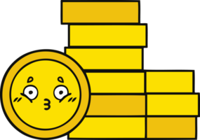 cute cartoon of a coins png