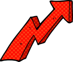 cartoon doodle business growth arrow png