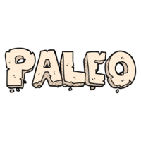 paleo mão desenhado desenho animado placa png