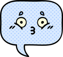 comic book style cartoon of a speech bubble png
