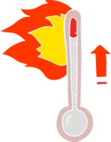 piatto colore illustrazione di crescente temperatura png