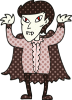 vampiro de desenho animado estilo quadrinhos png