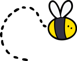 cartoon bee flying png