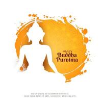 Elegant Happy Buddha Purnima Hindu traditional festival background vector