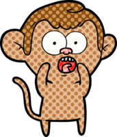 cartoon shocked monkey png