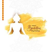 elegante contento Buda purnima hindú tradicional festival antecedentes vector