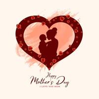 Stylish elegant Happy Mother's day celebration greeting card design vector