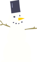 platt Färg illustration av snögubbe png