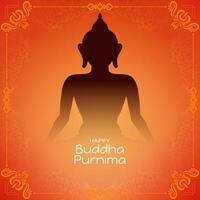 contento Buda purnima indio festival tradicional antecedentes vector