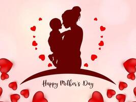 Elegant Happy Mother's day celebration concept joyful background vector