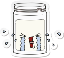 sticker of a cartoon glass jar png