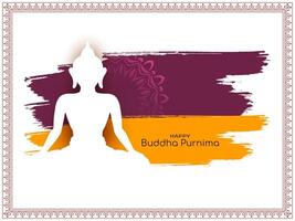 elegante contento Buda purnima hindú tradicional festival antecedentes vector