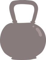 flat color illustration of kettle bell weight png