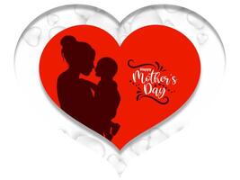 Elegant Happy Mother's day celebration concept joyful background vector