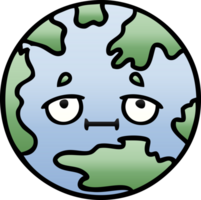 gradient shaded cartoon of a planet earth png