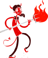 Cartoon-Teufel mit Mistgabel png