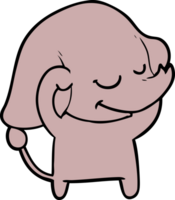 dessin animé éléphant souriant png