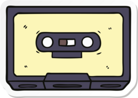 sticker of a cartoon old cassette tape png