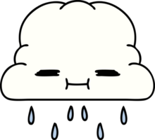 caricatura de una nube lloviendo sobre ti con indiferencia png