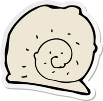 pegatina de una concha de caracol de dibujos animados png