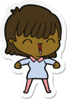 sticker of a cartoon woman png