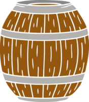 mano disegnato cartone animato scarabocchio di un' di legno barile png