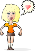 cartoon harte frau verliebt png