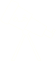 disegno a gesso del telescopio png