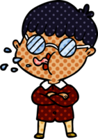 cartoon boy wearing spectacles png