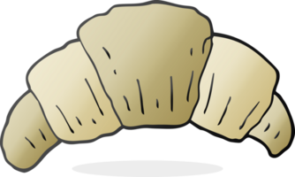 hand drawn cartoon croissant png