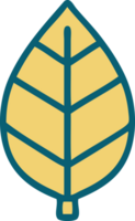 iconic tattoo style image of leaf png