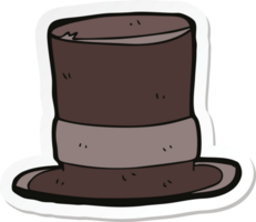 sticker of a cartoon top hat png