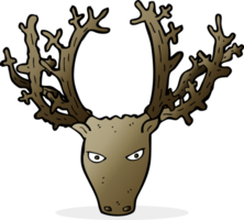 tête de cerf de dessin animé png