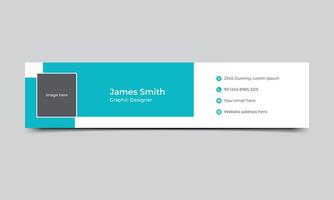 Corporate email signature banner template. vector