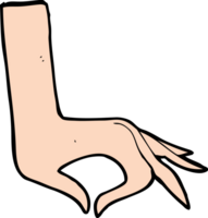 symbole de la main de dessin animé png