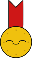 mignonne dessin animé de une or médaille png