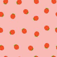 Simple cute seamless pattern with strawberries. graphics. vector