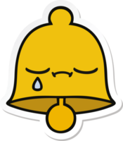 sticker of a cute cartoon bell png