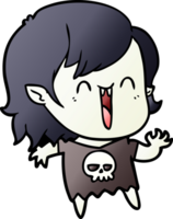 cute cartoon happy vampire girl png