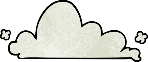 hand drawn textured cartoon doodle of a white cloud png