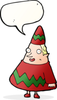 elfo de desenho animado com balão png