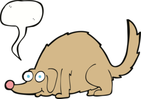 cartoon happy dog with speech bubble png