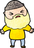 dessin animé, homme, à, barbe png