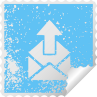 betrübt Platz Peeling Aufkleber Symbol von ein Email Zeichen png