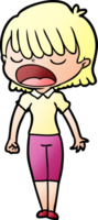 cartoon woman talking loudly png