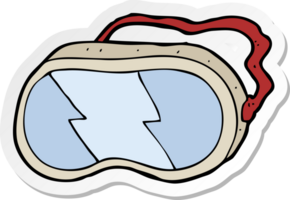 sticker of a cartoon goggles png