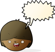 carinha feliz dos desenhos animados com balão png