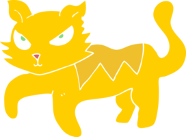 platt Färg illustration av katt png