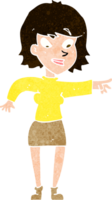 cartoon woman pointing png