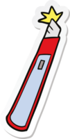 klistermärke av en tecknad serie hantverk kniv png
